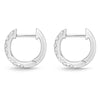 Memoire 18k White Gold 12MM Odessa Diamond Hoop Earrings