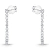 Memoire 18k White Gold Aura Diamond Hoop Earrings