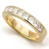 Princess Diamond Channel Set Wedding Band Ring Yellow Gold 18K 1.00 Carat