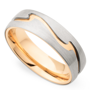 Christian Bauer Men's Platinum & 14K Yellow Gold 6.5mm Wedding Band Ring