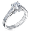 Royale Round Diamond Solitaire Engagement Ring in Platinum