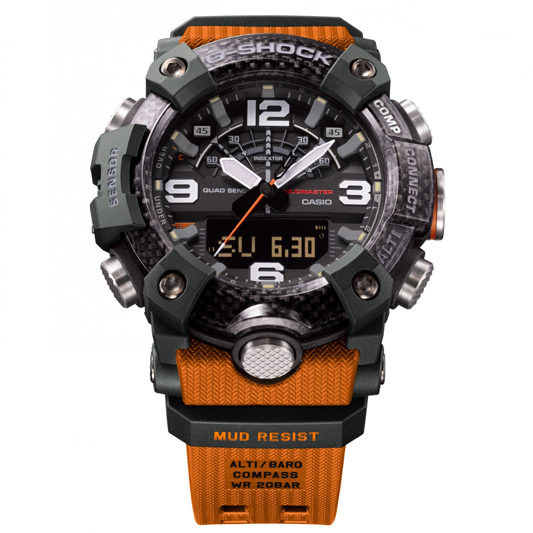 CASIO G-Shock GGB100-1A9 Orange Mudmaster Carbon Core Watch
