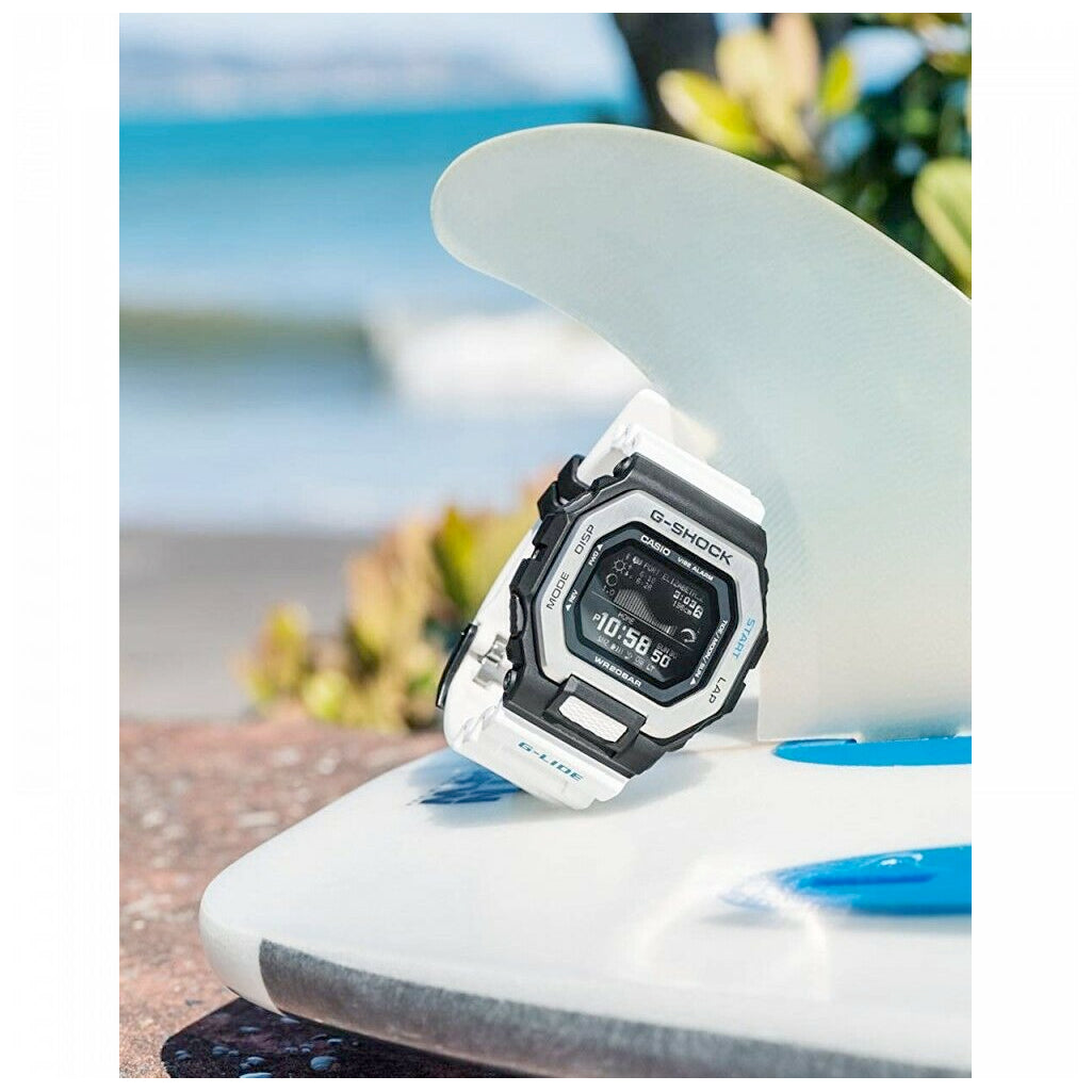 Casio G-SHOCK G-LIDE GBX-100-7 White Surfer Men's Tide Watch