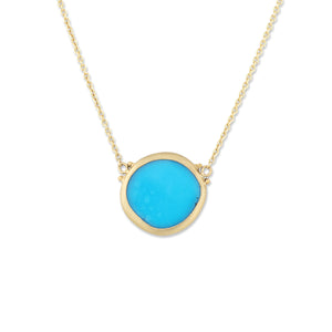 Lika Behar 22k Gold "Katya" Freeform Arizona Turquoise Necklace