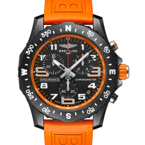 Pre-Order 44MM Breitling Endurance Pro Breitlight Watch Orange Strap