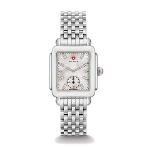 Michele Deco Mid Mother of Pearl Stainless Steel Watch