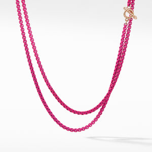 David Yurman Bel Aire Stainless Steel Coated Hot Pink Acrylic Necklace