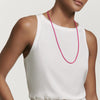 David Yurman Bel Aire Stainless Steel Coated Hot Pink Acrylic Necklace