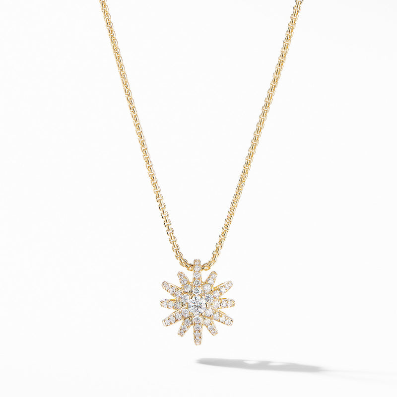 David Yurman Starburst 18k Yellow Gold Diamond Necklace