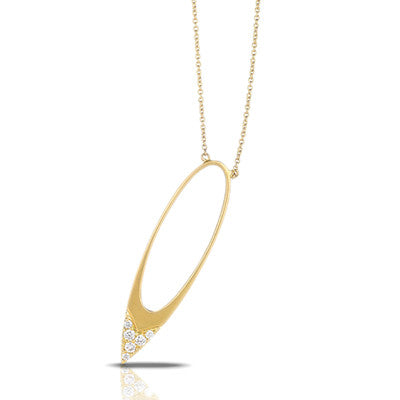 Doves 18k Yellow Gold Necklace with a Satin Finish