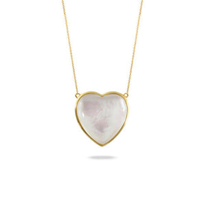Doves 14k heart necklace