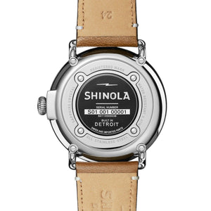 Shinola 47MM Runwell Green Dial Maple Leather Unisex Watch 110000038