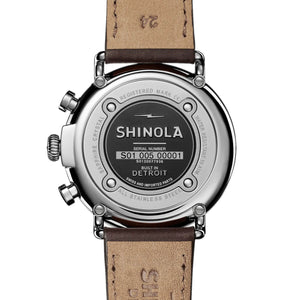 Shinola 47MM Runwell Chronograph Silver Dial Watch S0120077936