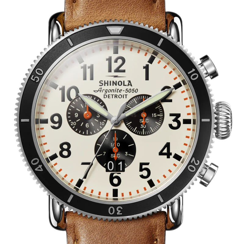 Shinola 48MM Runwell Sport Chrono Cream Dial Watch S0120183149