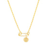 14K Yellow Gold Forzentina Chain with a Spikey Disc and Push Lock