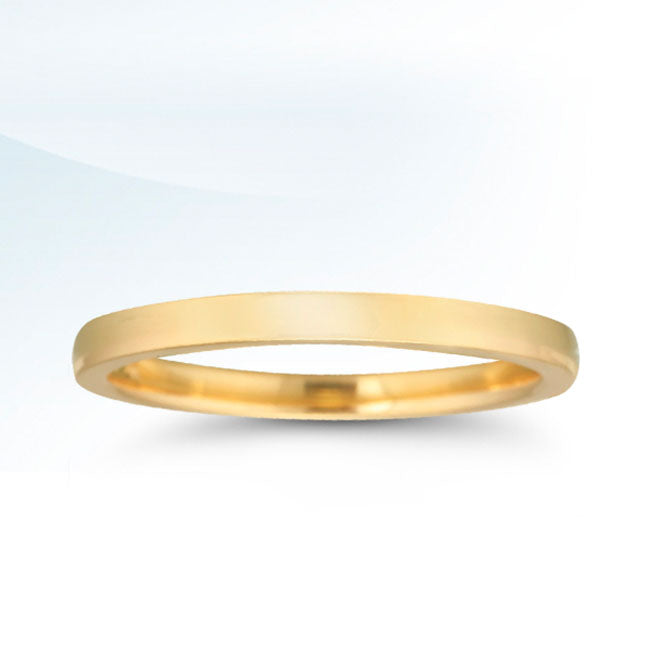 14k Yellow Gold 2MM Low Dome Band